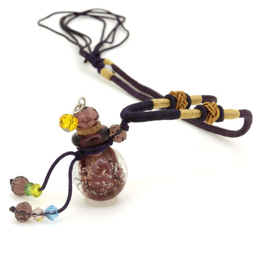 小巧学生夜光香薰琉璃精油瓶项链