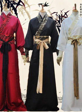 古装男女汉服侠客书生演出服毕业拍照班服古代唐装舞台影视剧服装