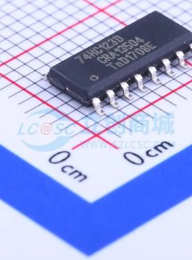 原装正品 74HC123D,653 封装SOIC-16 单稳态多谐振荡器