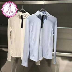 DESCENTE迪桑特2025冬女士半拉链抓绒亲肤长袖 针织卫衣D5432STL56