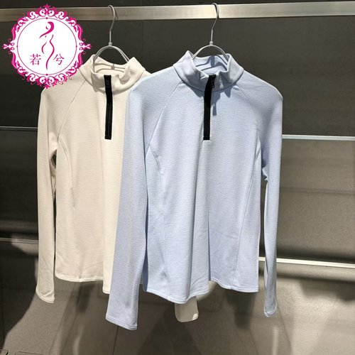 DESCENTE迪桑特2025冬女士半拉链抓绒亲肤长袖针织卫衣D5432STL56