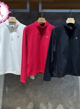 KOLON SPORT可隆2025秋冬女士防静电拉绒半拉链长袖T恤LKZT5WN108