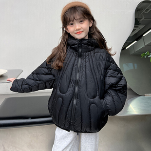 女童韩版茧型棉服2026秋冬新款洋气女孩时髦面包服加厚棉衣外套潮