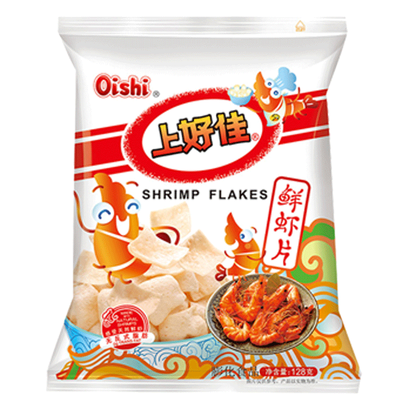 上好佳鲜虾片128g/袋大包装
