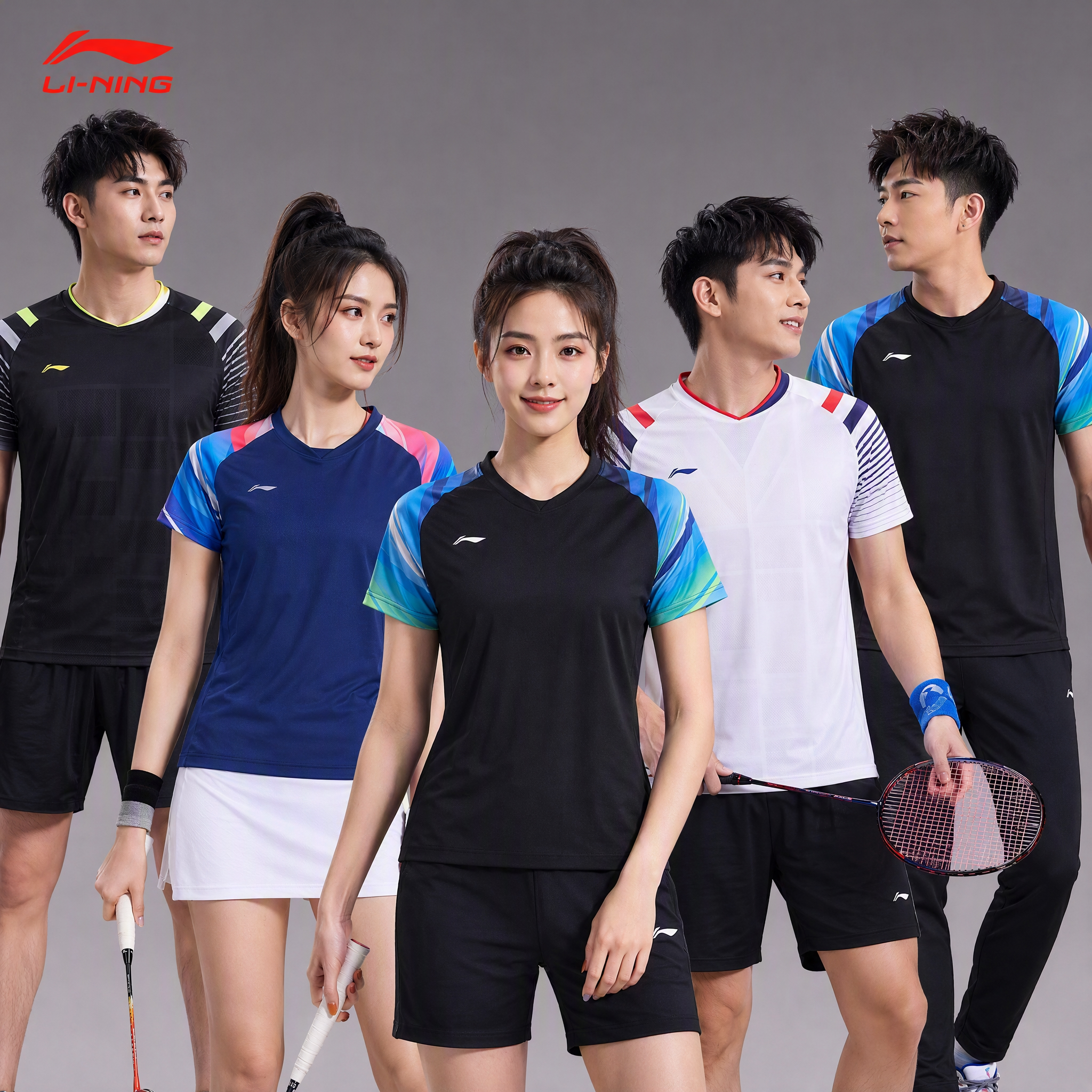 李宁夏季羽毛球服运动服多款式图片