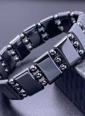 太赫兹手链磁石手排黑胆石手链
