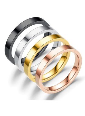 轻奢ing风潮钛钢戒指女韩版简约