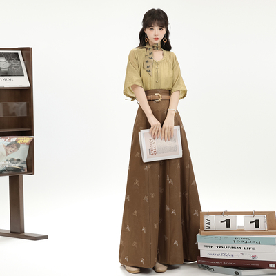 月棠原创汉服女刺绣八破裙