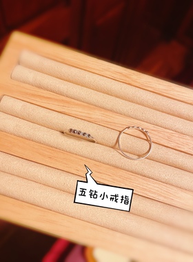 泰银五颗小钻戒指925纯银尾戒可单戴也可叠戴百搭多种风格闺蜜款