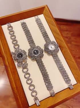 孤品回血价泰国手表925纯银钨钢钻手链花型表面马赛克进口