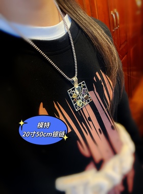 尼泊尔进口天然彩宝吊坠925纯银手工石榴石吊坠黄水晶紫晶月光石