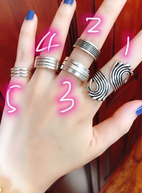 纯银手工挂脖项链光面礼物戒指