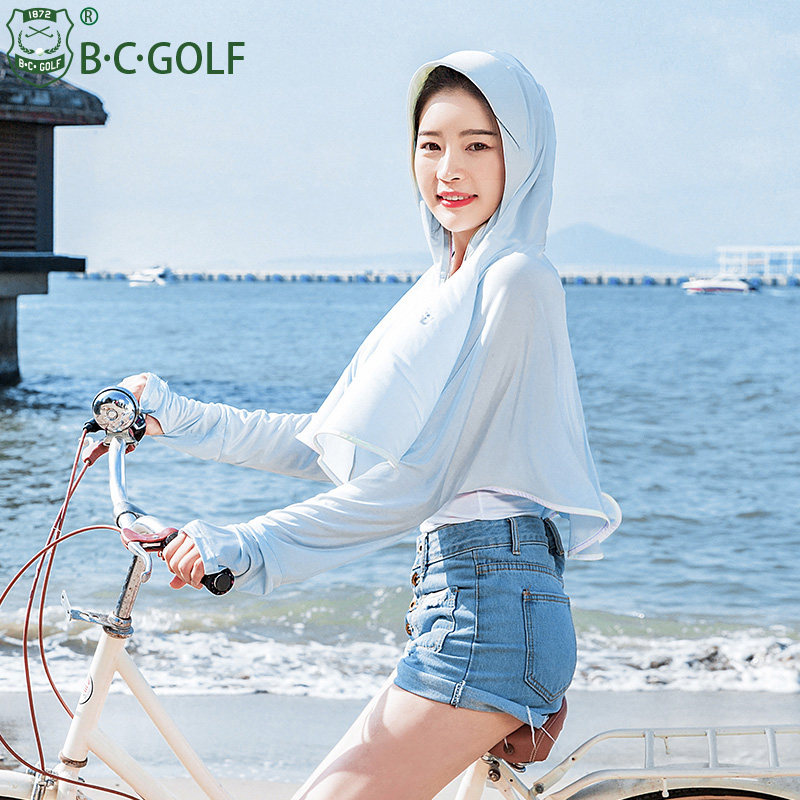 女款户外斗篷风衣帽子夏季袖套