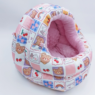 现货宠物保暖豆豆绒沙发窝松鼠土拨鼠貂龙猫狐獴尺寸约35×27×27