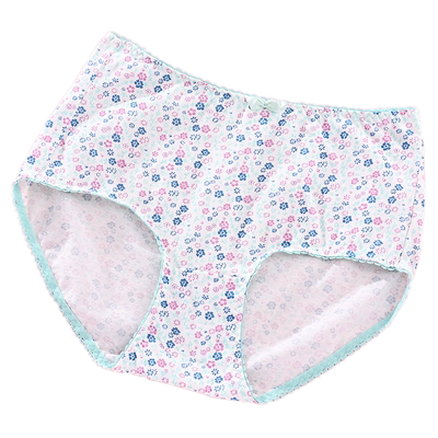 蝶安芬女士100%纯棉内裤高腰大码