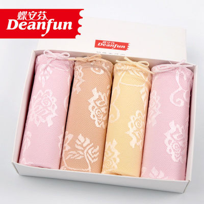 Deanfun/蝶安芬女内裤纯棉档性感透气无痕中腰网纱透明青年女裤头