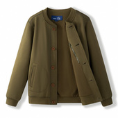 2026全新升级休闲军旅风双层加绒衣外套情怀绒衣爸爸中老年男士