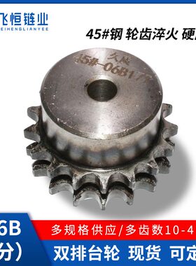 3分06B-2-45钢双排带台链轮-10121314151617181920212223-45齿