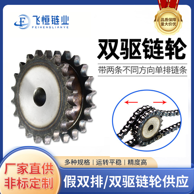 3分4分双驱链轮假双排走单独