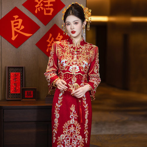 秀禾服婚服2026新款中式结婚礼服新娘嫁衣敬酒服出阁服高级秀和服