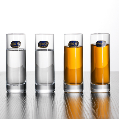 捷克进口水晶玻璃白酒杯50ml烈酒杯酒吧直身shot杯子弹杯一口吞杯