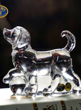 BOHEMIA水晶玻璃小乌龟小狗摆件