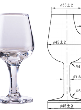 国标标准水晶玻璃白酒品酒杯 50ml郁金香品鉴杯专业评酒杯高脚杯