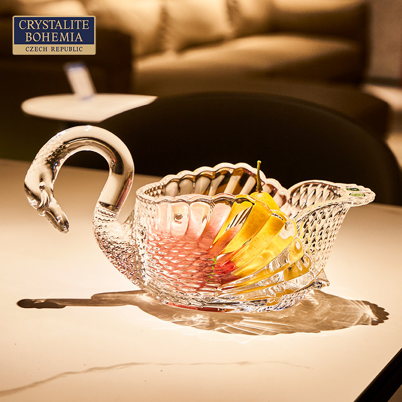 Czech Republic BOHEMIA Original import crystal Glass swan Fruit plate fashion marry Home decorate Supplies Decorationin the Tableware , Tableware , Fruit bowl/Fruit plate/Hamper  category - from Buy2taobao.com to provide professional Taobao agent buy service