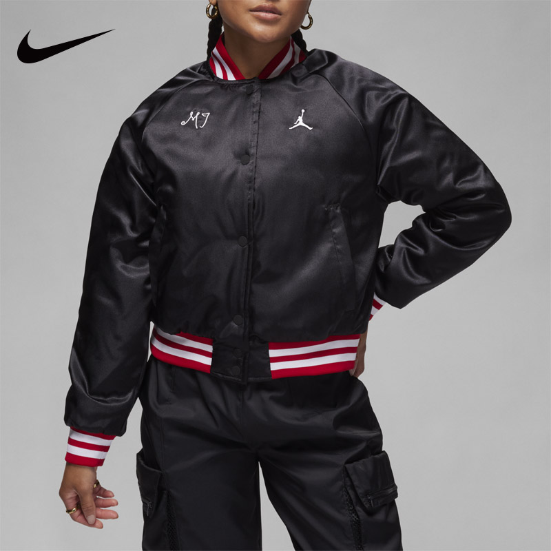 NIKE耐克2024冬季新款JORDAN女子时尚运动休闲单排扣外套FB5154