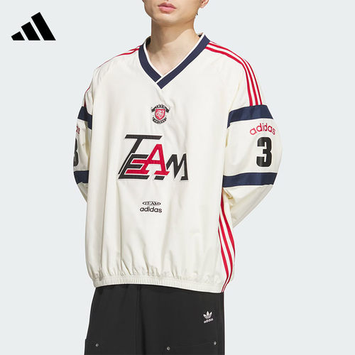 阿迪达斯三叶草IH WOVEN PL男子休闲上衣长袖T恤运动套头衫KC0112