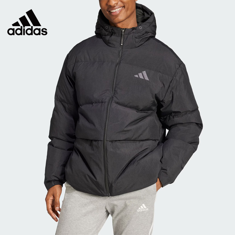 Adidas阿迪达斯羽绒服男冬季新款防风鸭绒面包服运动外套JG5940