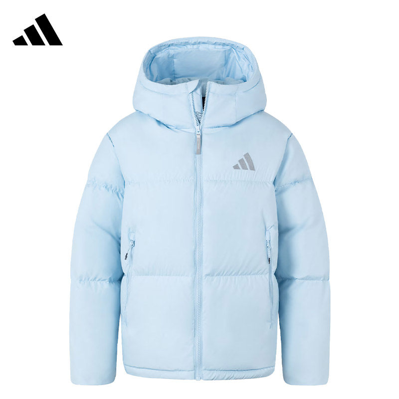 Adidas阿迪达斯女子运动休闲羽绒服连帽保暖羽绒外套上衣JV6190