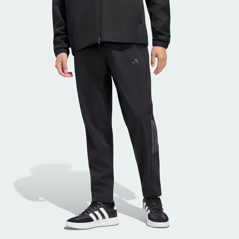 adidas阿迪达斯修身运动裤2026冬男户外跑步健身梭织长裤 KW3372