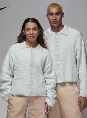 Jordan × J Balvin 联名 FW23薄荷色羊毛毛衣针织外套FJ6146-394