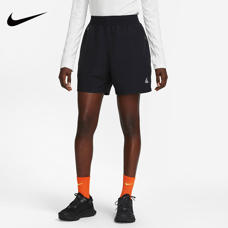 NIKE耐克运动短裤女子经典ACG刺绣三角标简约休闲五分裤DV9536
