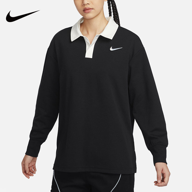 Nike耐克新年款耐克卫衣女CNY龙年限定翻领宽松运动套头衫FZ6534