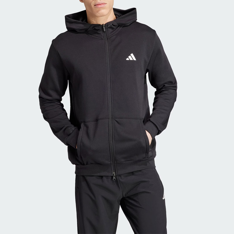 Adidas阿迪达斯外套男健身训练服休闲宽松连帽夹克运动服IT4308