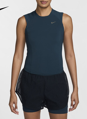 Nike耐克女子夏季快干圆领跑步运动休闲训练无袖背心T恤FV6382