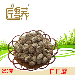 250克张家口张北坝上特产草原匠雪荞干货口蘑香菇白蘑菇农产品