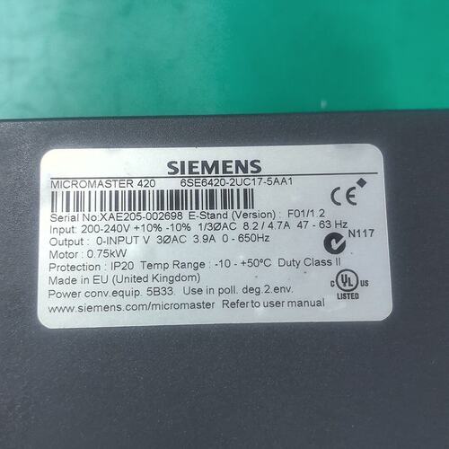 变频器6SE6420-2UC17-5AA16SE6420-2UD17-5AA16SE6420-2UD21-1AA1
