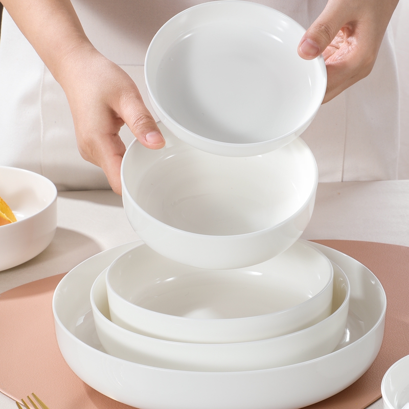 窝盘加深菜盘骨瓷深盘微波