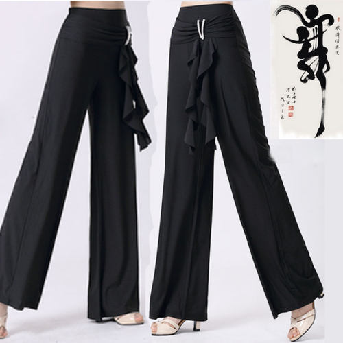 广场舞服装交谊跳舞裤拉丁微喇叭