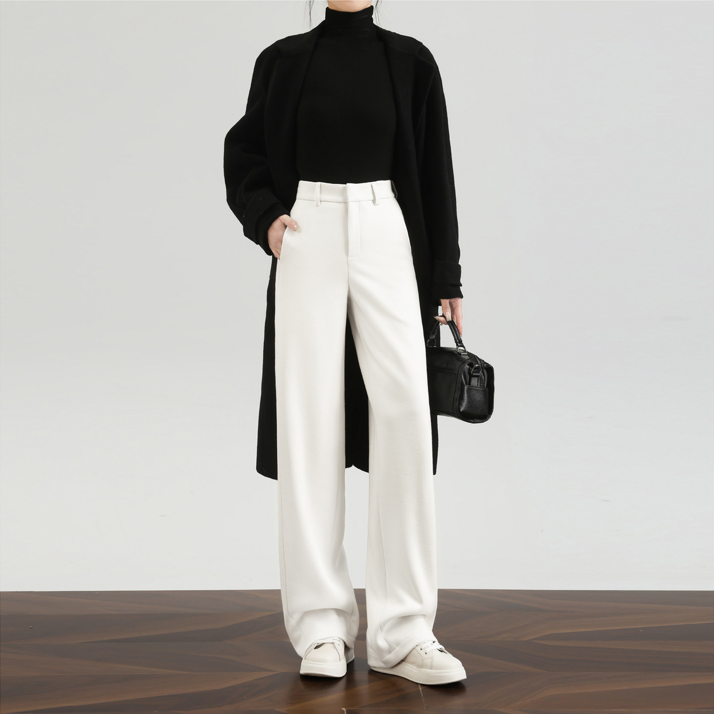 周周软糯醋酸羊毛加厚毛呢直筒裤冬季老钱风白色拖地垂感阔腿裤女,女装/女士精品,休闲裤,淘宝优惠券,粉丝福利购,淘宝优惠卷