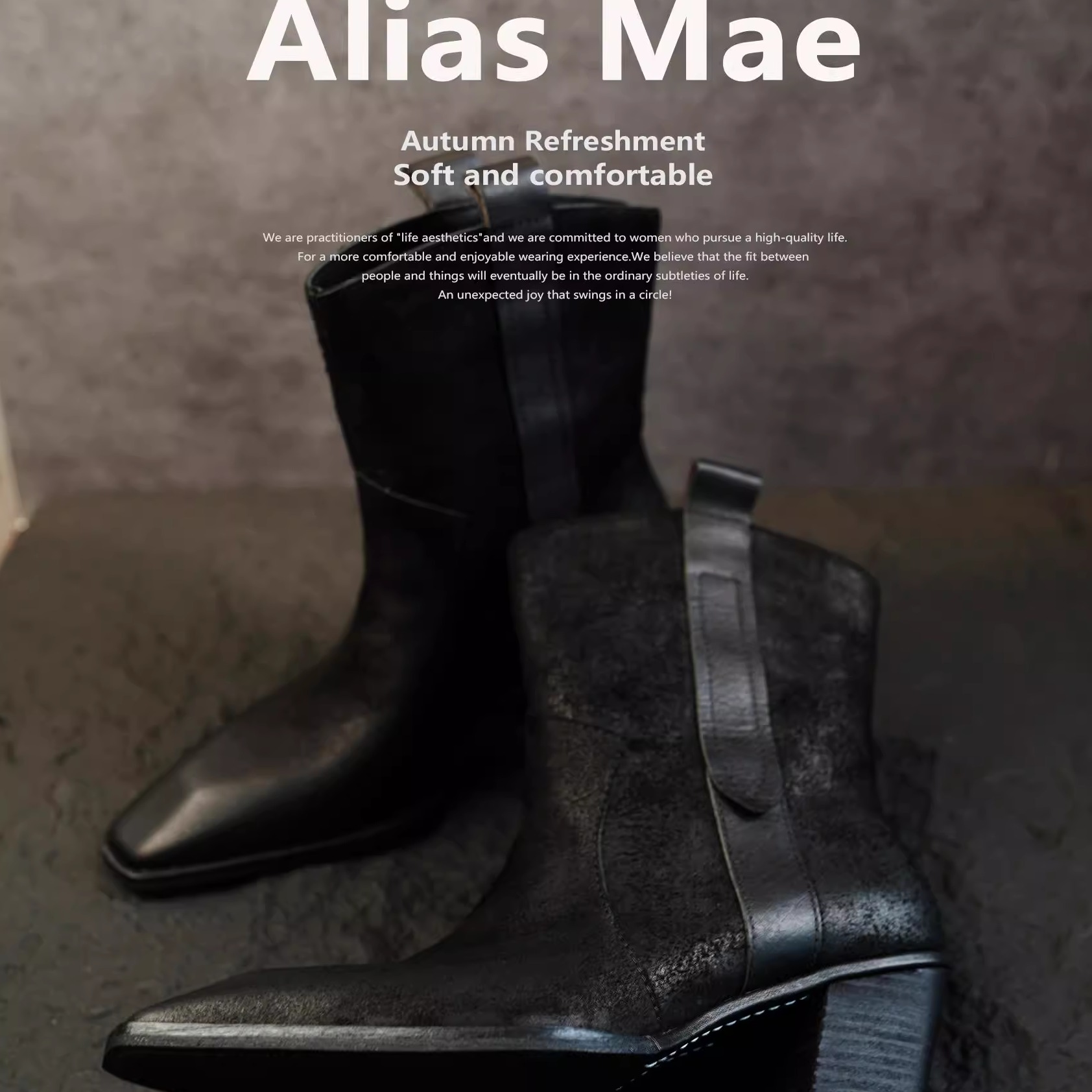 2024秋冬新款复古英伦风短靴