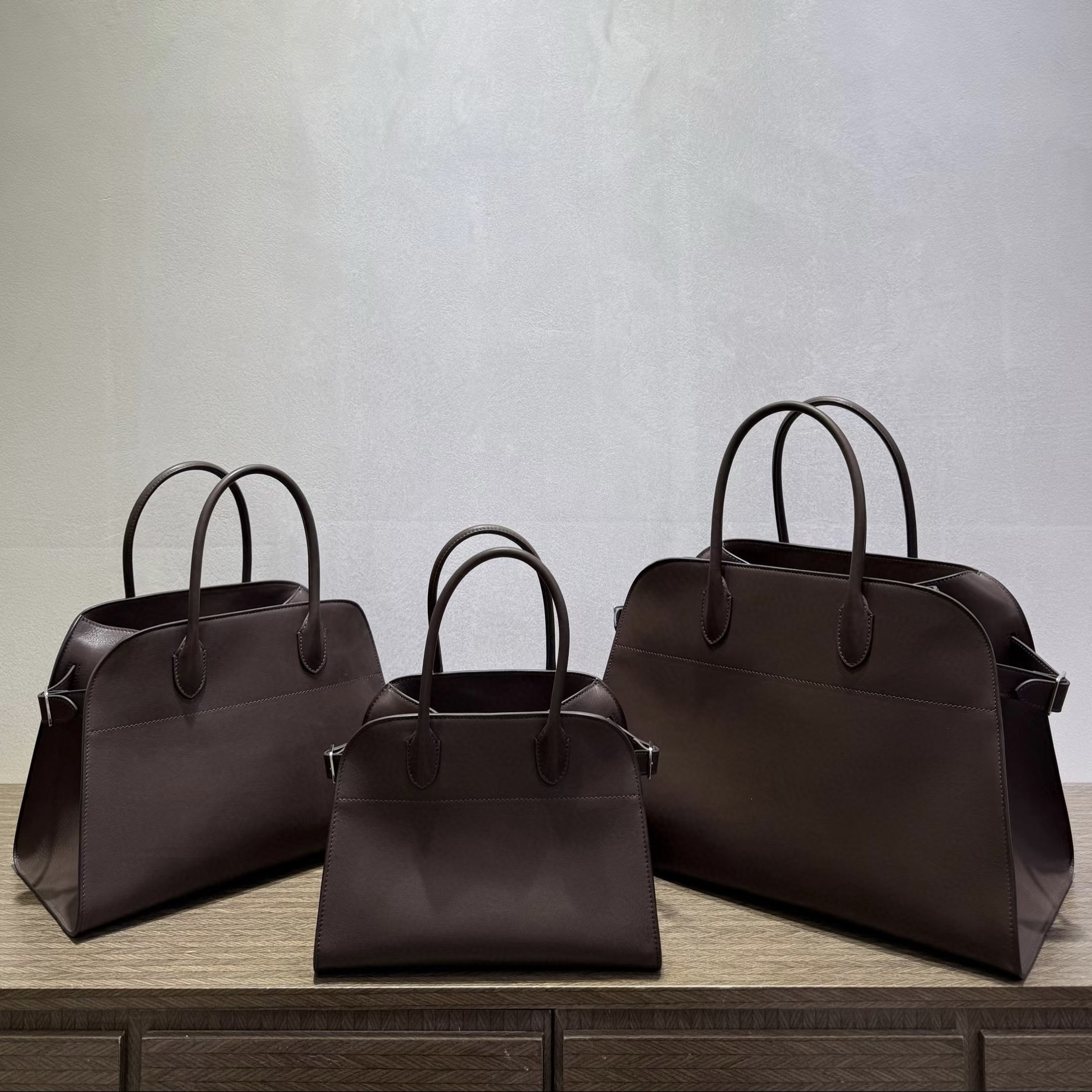 马鞍皮半手缝全钢五金托特包