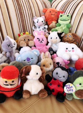 aurora豆袋玩偶带颗粒palmpals玩具鸭嘴兽牛油果小象猪树懒企鹅狗