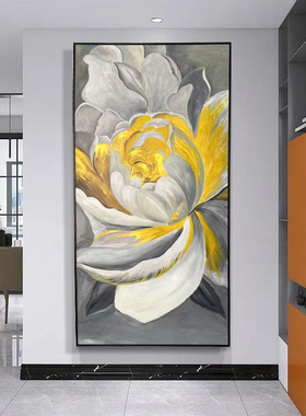 纯手绘油画客厅沙发背景墙装饰画