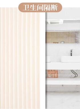 PVC日式折叠移门推拉门卧室客厅厨房浴室防水透明香槟色隔断定制