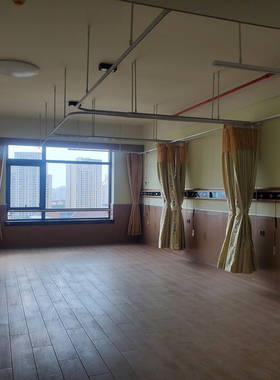 铝合金U型L型美容院隔断帘轨道试衣间床帘医院弯曲滑轨养生馆路轨