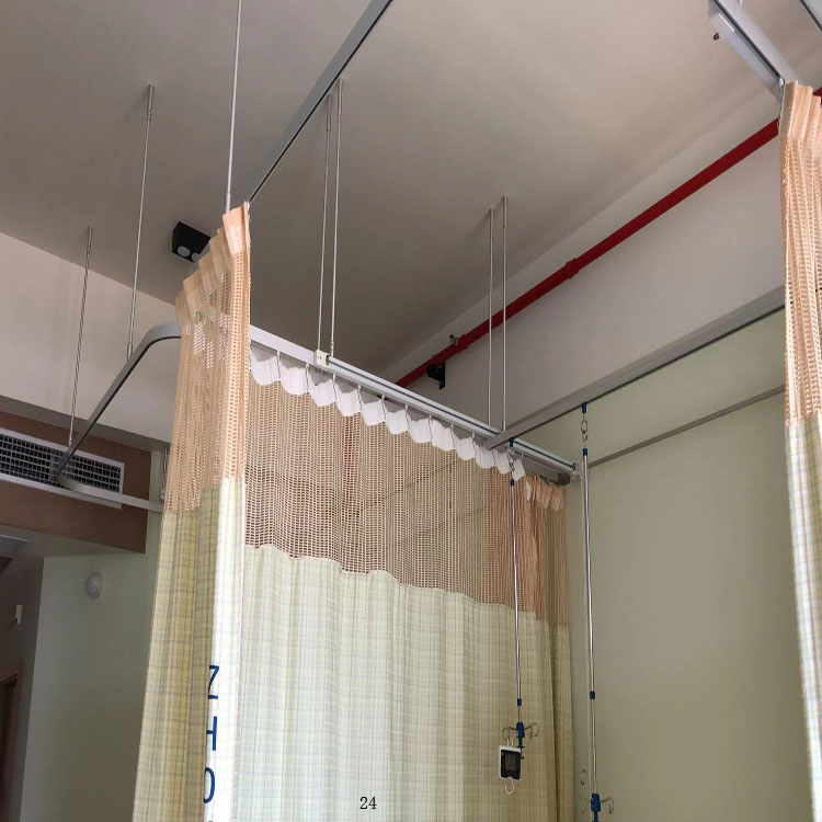 济缘医用隔断帘色织病房隔帘